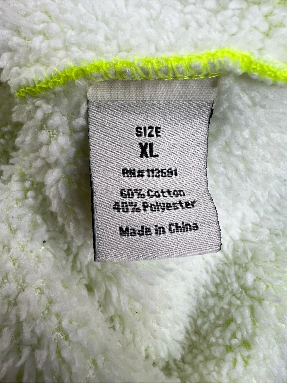 Men's Neon Yellow Crewneck Hoodie - Bright High-Visibility Pullover
